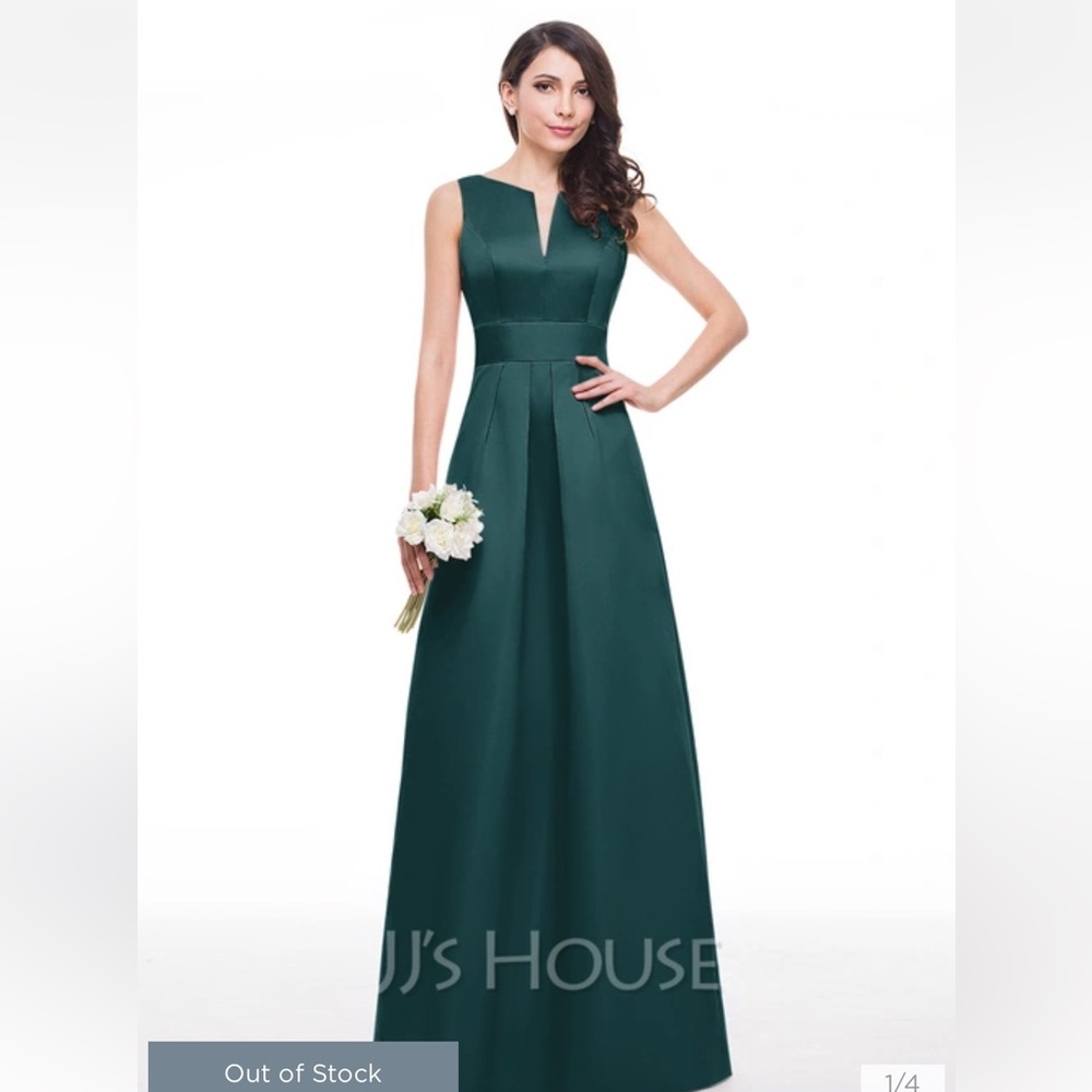 Satin bridesmaids dress.